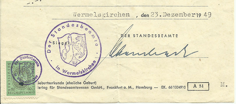stamp Wermelskirchen