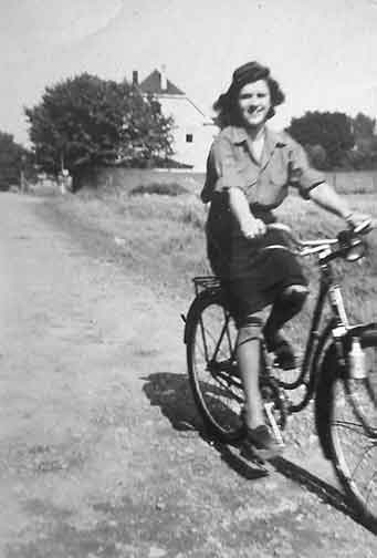 Lady on bike